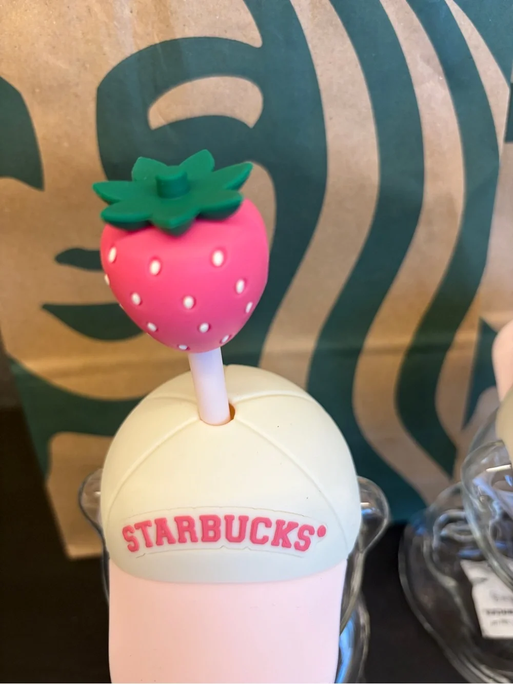 NWT 2pc Lot Summer 2026 Starbucks Bearista Bear Glass Cold Cup 20oz 591 ML